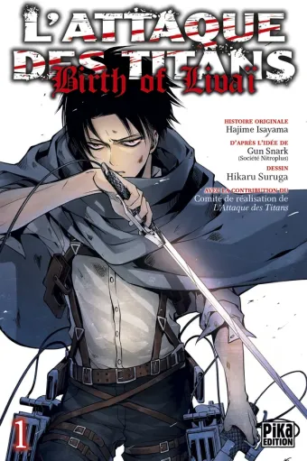 Couverture du manga L’Attaque des Titans – Birth of Livaï L'Attaque des Titans - Birth of Livaï · Tome 1, « Tome 1 »