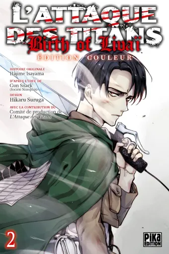 Couverture du manga L’Attaque des Titans – Birth of Livaï L'Attaque des Titans - Birth of Livaï · Tome 2, « Edition couleur »