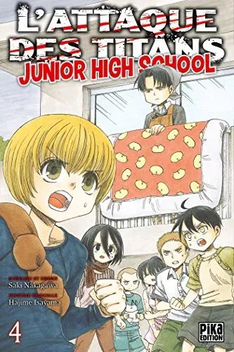 Couverture du manga L’attaque des titans – junior high school – Édition de 2016 Tome 4