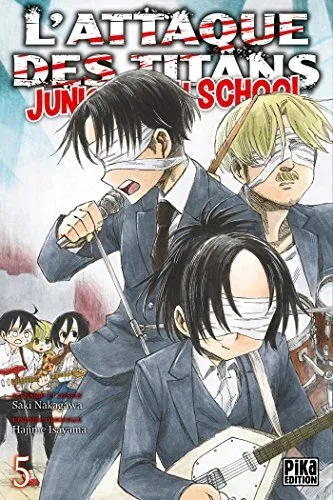 Couverture du manga L’attaque des titans – junior high school – Édition de 2016 Tome 5