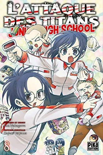 Couverture du manga L’attaque des titans – junior high school – Édition de 2016 Tome 8