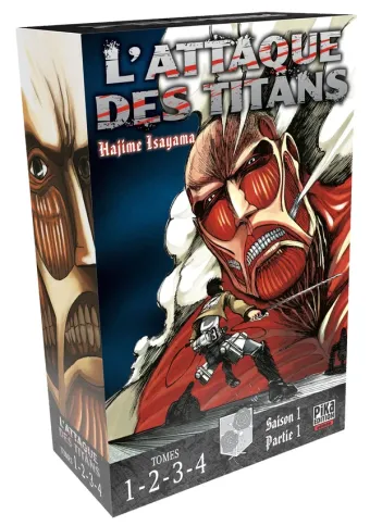 Couverture du manga L’Attaque des Titans – L’intégrale Hors-série, « L'Attaque des Titans Coffret T01 à T04 »