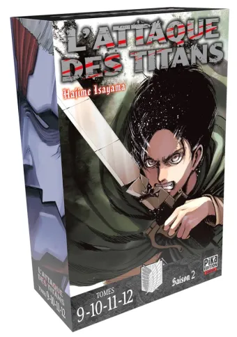 Couverture du manga L’Attaque des Titans – L’intégrale Hors-série, « L'Attaque des Titans Coffret T09 à T12 »