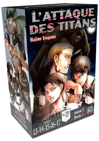 Couverture du manga L’Attaque des Titans – L’intégrale Hors-série, « L'Attaque des Titans Coffret T13 à T17 »