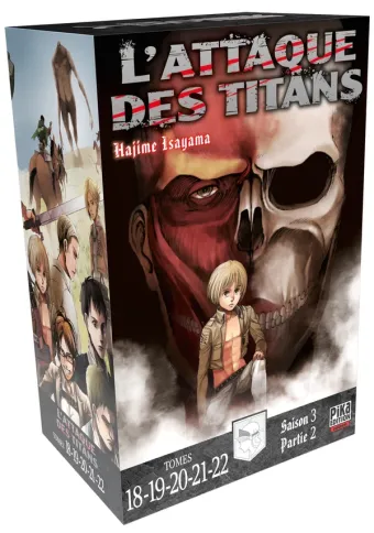 Couverture du manga L’Attaque des Titans – L’intégrale Hors-série, « L'Attaque des Titans Coffret T18 à T22 »