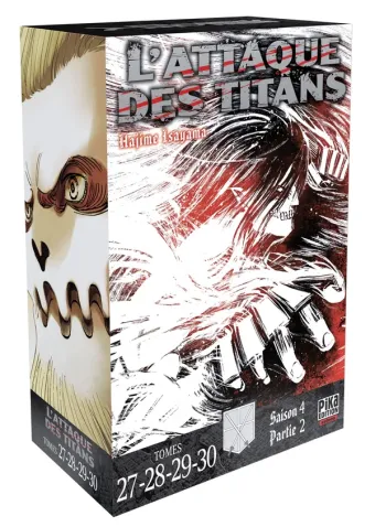 Couverture du manga L’Attaque des Titans – L’intégrale Hors-série, « L'Attaque des Titans Coffret T27 à T30 »