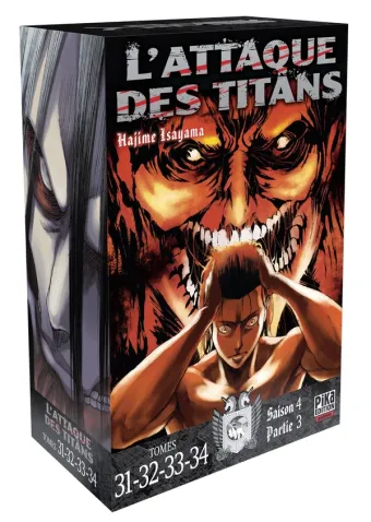 Couverture du manga L’Attaque des Titans – L’intégrale Hors-série, « L'Attaque des Titans Coffret T31 à T34 »