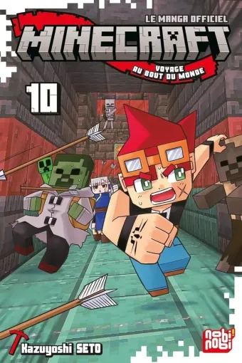 Couverture du manga Minecraft, le manga officiel – voyage au bout du monde Tome 10