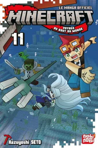 Couverture du manga Minecraft, le manga officiel – voyage au bout du monde Tome 11