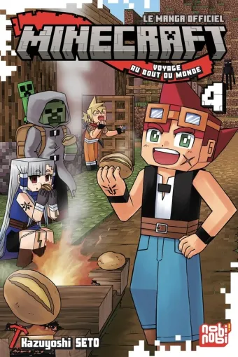 Couverture du manga Minecraft, le manga officiel – voyage au bout du monde Tome 4