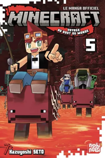 Couverture du manga Minecraft, le manga officiel – voyage au bout du monde Tome 5