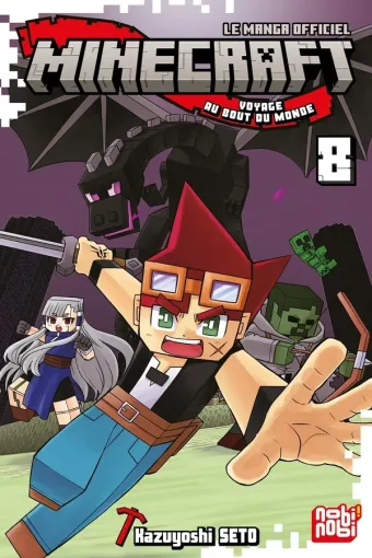 Couverture du manga Minecraft, le manga officiel – voyage au bout du monde Tome 8
