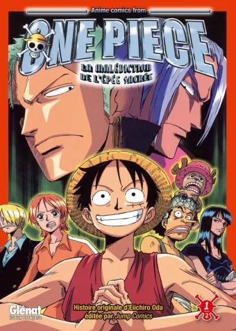 Couverture du manga One Piece Anime comics La malédiction de l'épée sacrée · Tome 1, « Tome 1 »