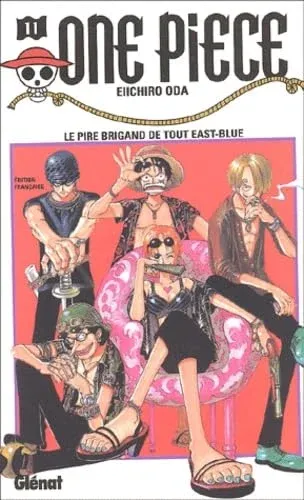 Couverture du manga One Piece – Édition de 2000 Tome 11, « Le pire brigand de tout East-Blue »