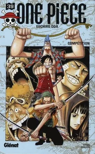 Couverture du manga One Piece – Édition de 2000 Tome 39, « Compétition »
