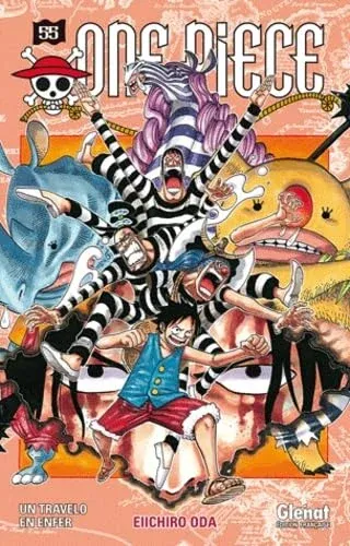Couverture du manga One Piece – Édition de 2000 Tome 55, « Un travelo en enfer »