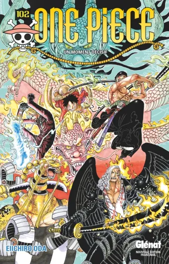 Couverture du manga One Piece – Édition originale Tome 102, « Un moment décisif »