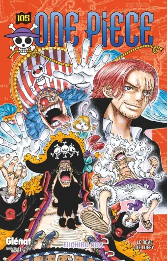 Couverture du manga One Piece – Édition originale Tome 105, « Le rêve de Luffy »
