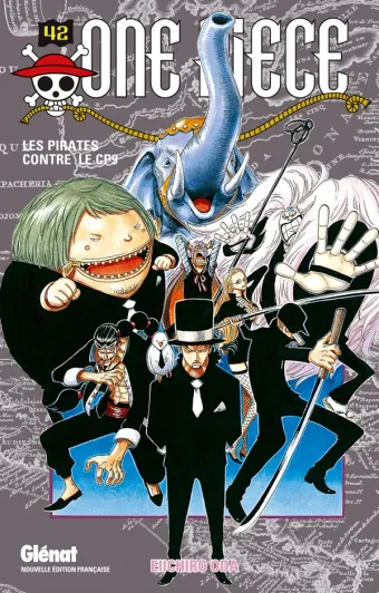 Couverture du manga One Piece – Édition originale Tome 42, « Les pirates contre le CP9 »