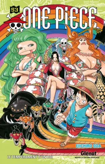 Couverture du manga One Piece – Édition originale Tome 53, « Le tempérament d'un roi »