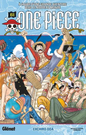Couverture du manga One Piece – Édition originale Tome 61, « A l'aube d'une grande aventure vers le nouveau monde »