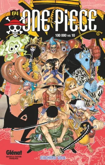 Couverture du manga One Piece – Édition originale Tome 64, « 100000 vs 10 »