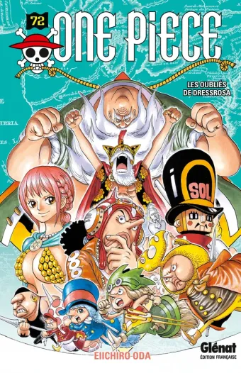 Couverture du manga One Piece – Édition originale Tome 72, « Les Oubliés de Dressrosa »