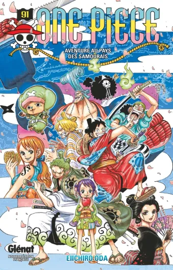 Couverture du manga One Piece – Édition originale Tome 91, « Aventure au pays des samouraïs »