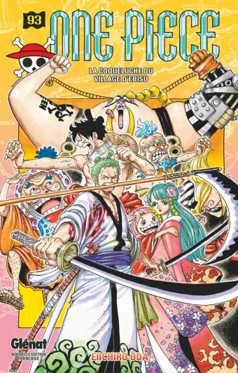 Couverture du manga One Piece – Édition originale Tome 93, « La coqueluche du village d'Ebisu »
