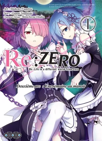 Couverture du manga Re-zero, re-life in a different world from zero, deuxième arc, une semaine au manoir Tome 1