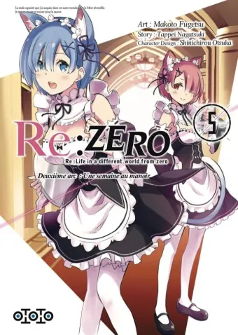 Couverture du manga Re-zero, re-life in a different world from zero, deuxième arc, une semaine au manoir Tome 5