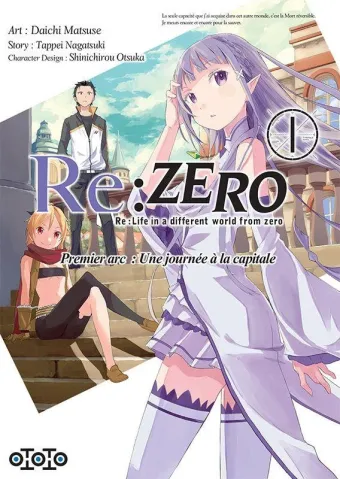 Couverture du manga Re-zero, re-life in a different world from zero, premier arc, une journée à la capitale Tome 1