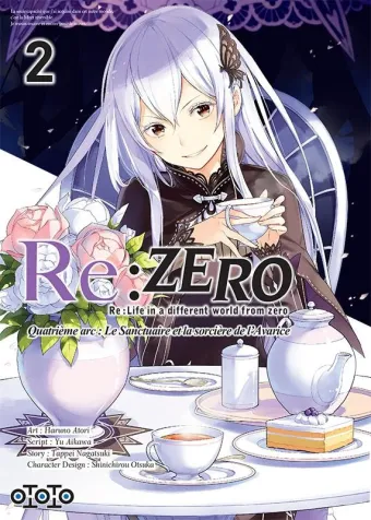 Couverture du manga Re-zero, re-life in a different world from zero – quatrième arc, le sanctuaire et la sorcière de l’avarice Tome 2