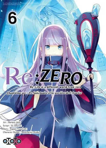 Couverture du manga Re-zero, re-life in a different world from zero – quatrième arc, le sanctuaire et la sorcière de l’avarice Tome 6