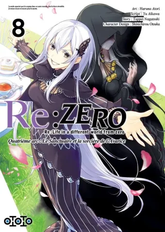 Couverture du manga Re-zero, re-life in a different world from zero – quatrième arc, le sanctuaire et la sorcière de l’avarice Tome 8