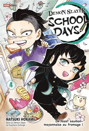 Couverture du manga Demon slayer school days Tome 4, « Le toast saumon-mayonnaise au fromage ! »