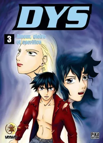 Couverture du manga Dys Tome 3, « Amour, gloire et sacrifice »