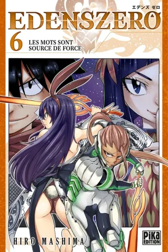 Couverture du manga Edens zero Tome 6, « Les mots sont source de force »