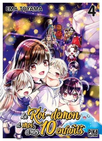 Couverture du manga Le roi-démon et moi, et nos 10 enfants Tome 4