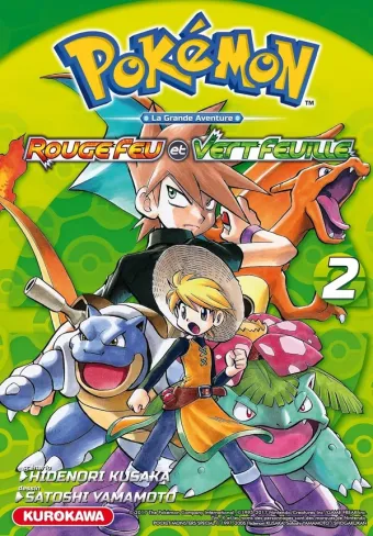 Couverture du manga Pokémon Rouge Feu et Vert Feuille/Émeraude Tome 2