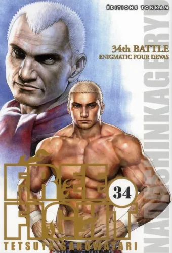 Couverture du manga Free fight Tome 34, « Enigmatic four devas »