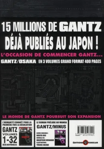Couverture du manga Gantz-Osaka Tome 3