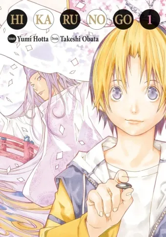 Couverture du manga Hikaru no go Tome 1, « Résurrection d'un génie du go »