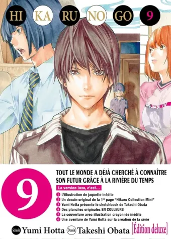 Couverture du manga Hikaru no go Tome 9, « L'examen principal commence »