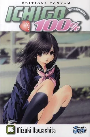 Couverture du manga Ichigo 100 % Tome 16, « Un vrai baiser d'adulte »