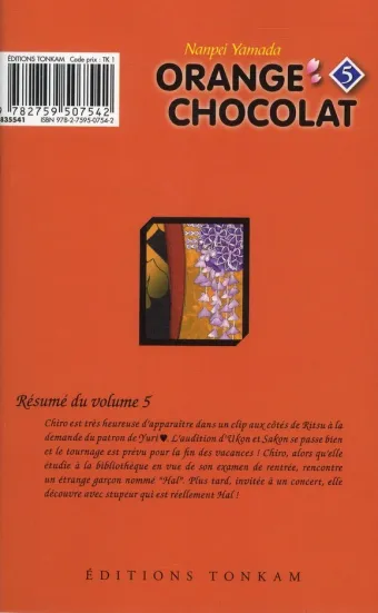 Couverture du manga Orange chocolat Tome 5
