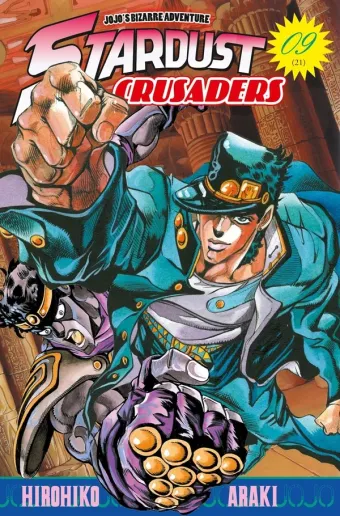 Couverture du manga Stardust crusaders Tome 9, « La femme aux jambes de déesse »