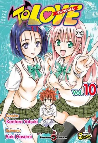 Couverture du manga To love Tome 10, « Bataille aux bains publics »