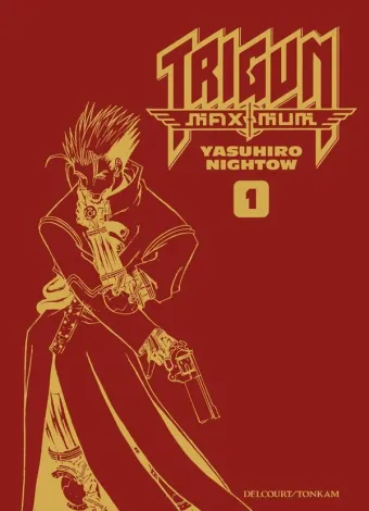 Couverture du manga Trigun maximum Tome 1, « Hero returns »