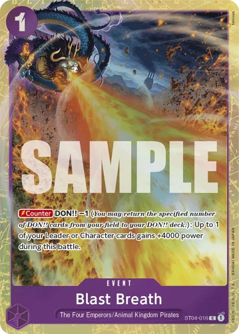 Carte One Piece Blast Breath ST04-016 · parallèle 4, extension Cartes d'autres produits